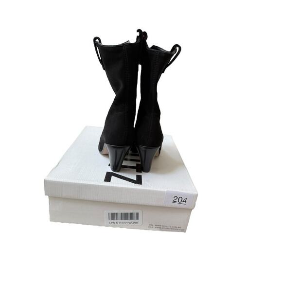 NIB Schutz Women's Black Mackie Nubuck Leather Bootie Size 7.5 B - Picture 8 of 10